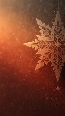 Warm glowing golden snowflake ornament resting against a soft festive background creating an elegant luxurious Christmas detail perfect for seasonal branding and holiday card designs