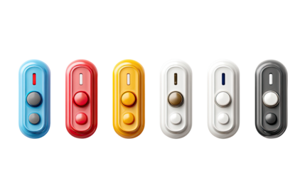 Colorful Remote Controllers: A vibrant display of remote controllers in various colors, each sleek device promises seamless connectivity and intuitive control.