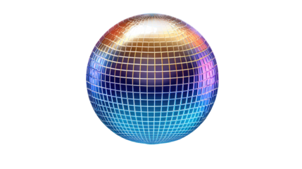 Mirrored Disco Ball: A dazzling disco ball, radiating with radiant reflections, captures the essence of vibrant nightlife and evokes a sense of festivity. 