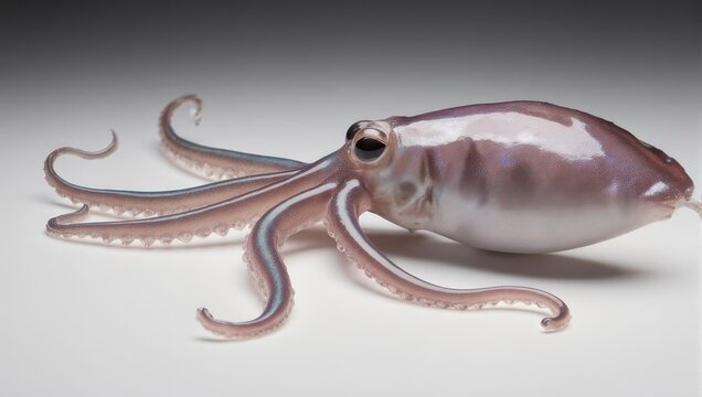 Opalescent Teuthida - A Captivating Close-Up of a Squid.
