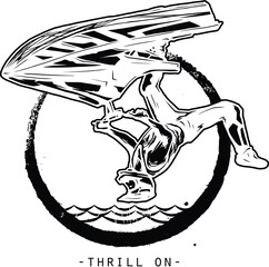 Extreme Jet Ski Flip Water Sport Thrill Vector Graphic