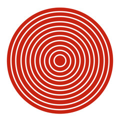 red circle flat design vector illustration