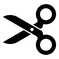 Scissors icon. Scissors silhouette. Cutting scissors icon. Cutting sign. Vector illustration