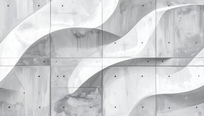 Obraz premium Minimal Concrete Curves – Modern Architectural Texture