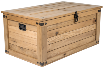 Beautifully crafted rustic wooden storage chest, ideal for home organization and adding a charming, antique touch to any living space