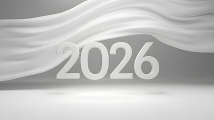2026 A Vision for the Future &ndash; Elegant White Fabric Background
