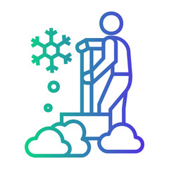 winter Line Gradient Icon