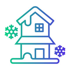 winter Line Gradient Icon