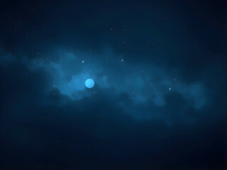 Fototapeta premium cloudy night sky with moon stars