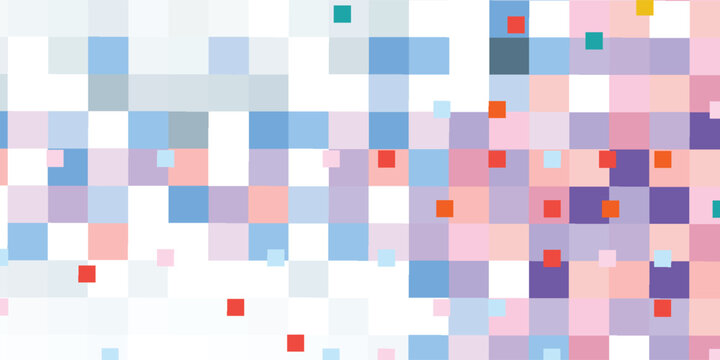 Multicolor checkerboard seamless pattern. Hippie twisted gingham checkerboard background. Checker retro psychedelic vector illustration isolated on white background. Eps 10