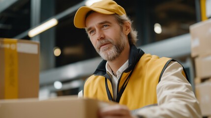 A retail backroom supervisor directing pallet unloading from a delivery truck, scanning boxes while coordinating storage layout — supply chain coordination, fast-paced receiving operations, and