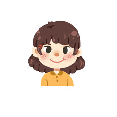 Cute little bob girl illustration