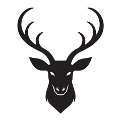 Fantasy themed deer silhouette featuring exaggerated decorative horn structure.