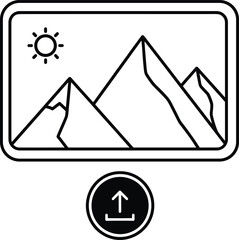 Image Photo Picture Upload Media Gallery Vector Icon