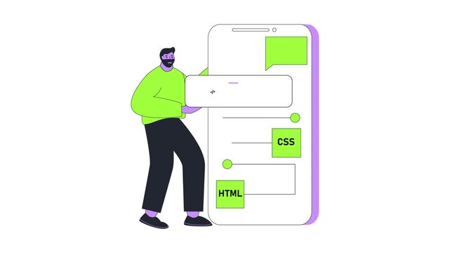 Chat bot application artificial tech. People showing mobile phone apps chat management