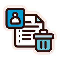delete profile info icon sticker