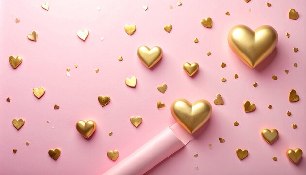 淡いソフトピンクのマット質感に、小さな金箔ハートが優しく散りばめられた包装テクスチャです。
柔らかな光が金箔を控えめに反射し、上品で華やかな雰囲気を演出します。
背景素材として、ギフト、イベント、バレンタイン、季節の販促など幅広い用途に最適です。