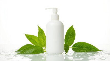 Organic cosmetics promotional event eco-friendly spa product display natural setting close-up view green concept