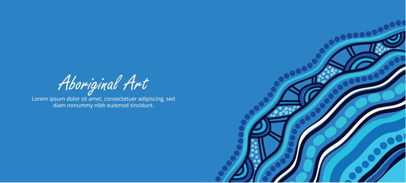 Flowing Coastal Patterns Aboriginal Art Banner Design