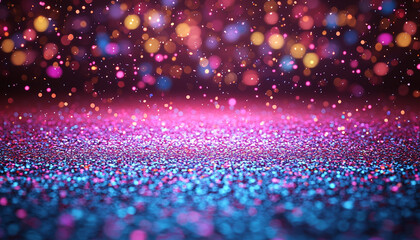 Glowing celebration backdrop with shiny glitter decoration pattern generated by AI