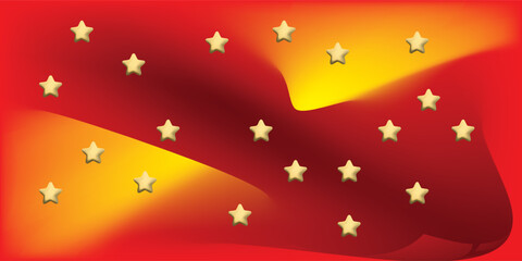 Dark red, yellow vector background with star. Modern geometrical abstract illustration with star. New Year design for business advert.