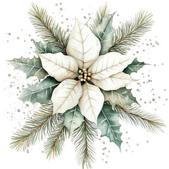 Bouquet with poinsettia