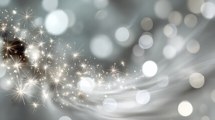 bokeh background for color of the year 2026 moodboard - cloud dancer white - horizontal banner