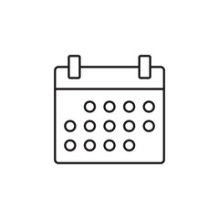 Minimalist Calendar Dates Grid Schedule Planner Icon