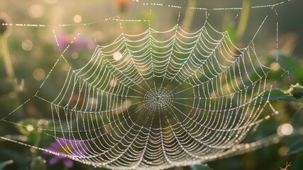 Spider web in the morning