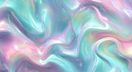 Iridescent Holographic Swirl Background. Ideal for design, digital, and aesthetic-themed projects. Great for graphic backgrounds, social media content