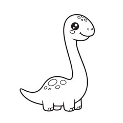 Brontosaurus coloring book coloring pages vector illustration dinosaur 