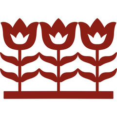 tulip chinese paper cutting