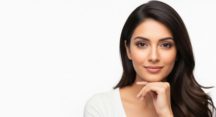 Beautiful young woman with a captivating smile and natural beauty