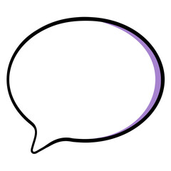 3d pastel lavender speech bubble icon