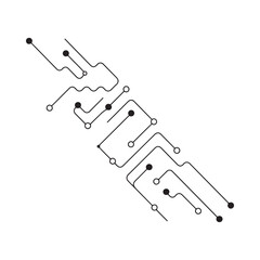 Abstract futuristic circuit board illustration