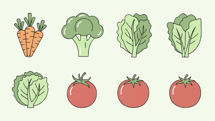 Collection of Fresh Vegetables Including Carrots Broccoli and Tomatoes.
