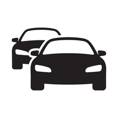 Two Cars Racing or Moving Fast on Road