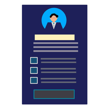 Job applicant document with clean layout on a transparent background.
