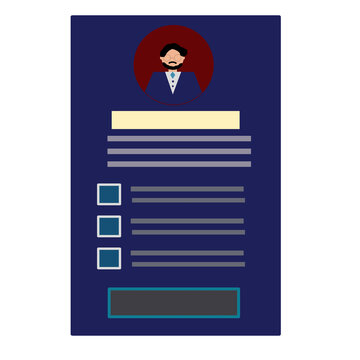 Job applicant document with clean layout on a transparent background.
