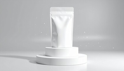 Pristine pouch on a pristine stage