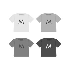 Tシャツ　服　サイズ表記（L）　イラストセット