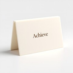 Achieve goal setting motivation card for success and positive mindset and personal development and growth