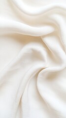 Fototapeta premium Elegant white fabric with soft waves and textured details