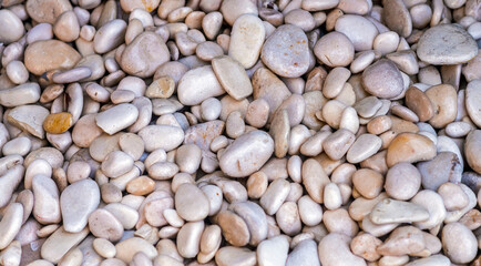 Close up of a pile of pebbles, background