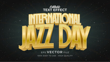 International Jazz Day - Editable Text Effect
