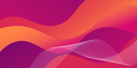 Vibrant abstract gradient background with modern flowing waves