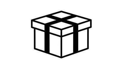 Stylish gift box illustration perfect for holiday promotions, social media marketing, or adding a touch of celebration to your design projects now