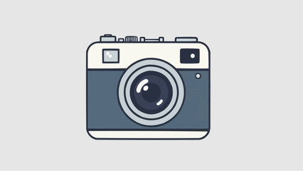 vintage photo camera Illustration icon 