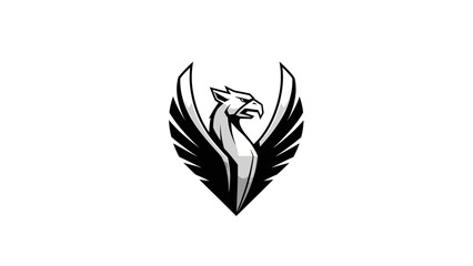 Majestic Griffin Emblem - A Symbol of Power and Grace.