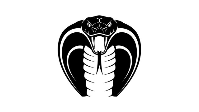 Stylized Cobra Head Emblem with Fangs and Hood.